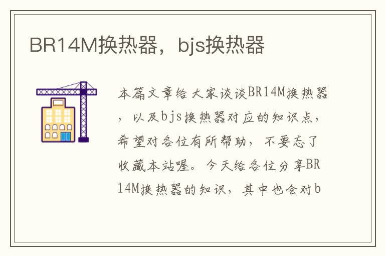 BR14M换热器，bjs换热器