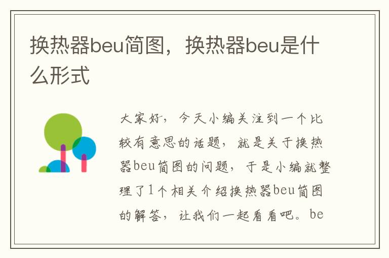 换热器beu简图，换热器beu是什么形式