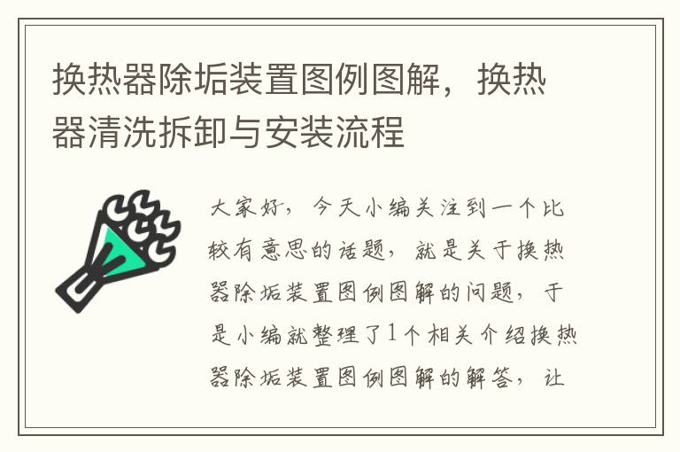 换热器除垢装置图例图解，换热器清洗拆卸与安装流程