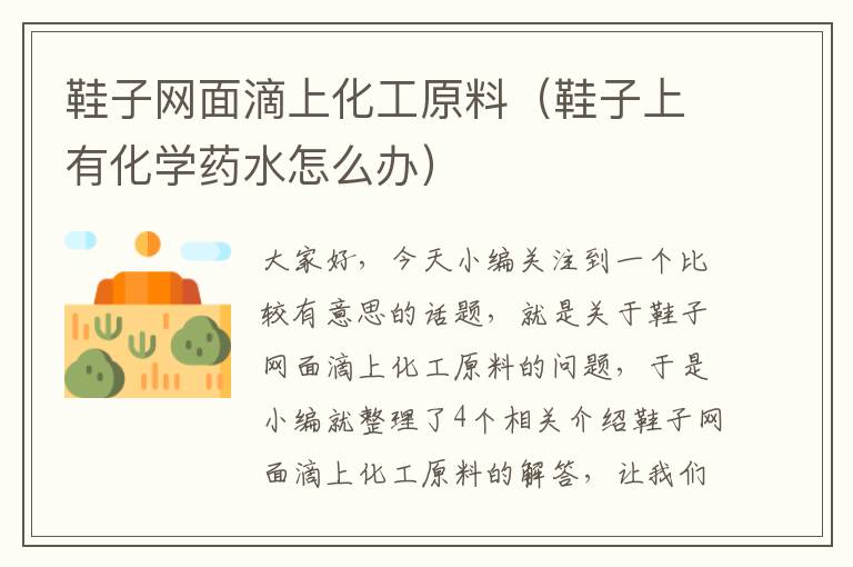 鞋子网面滴上化工原料（鞋子上有化学药水怎么办）