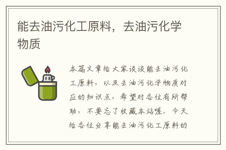 能去油污化工原料，去油污化学物质