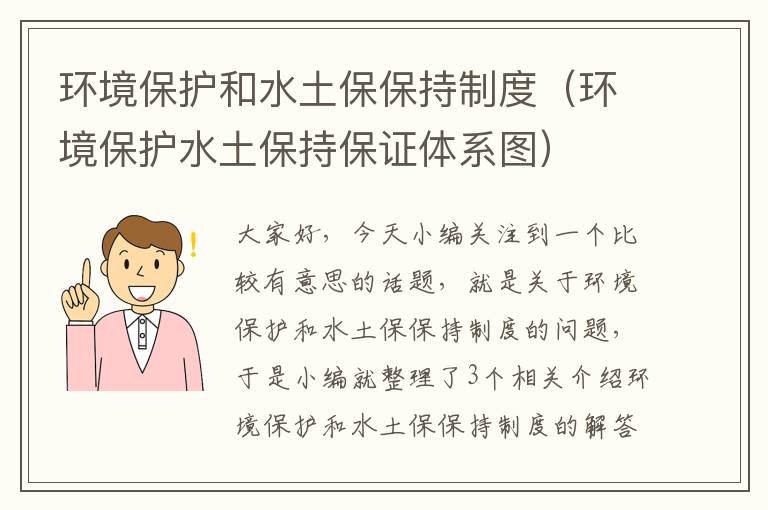 环境保护和水土保保持制度（环境保护水土保持保证体系图）