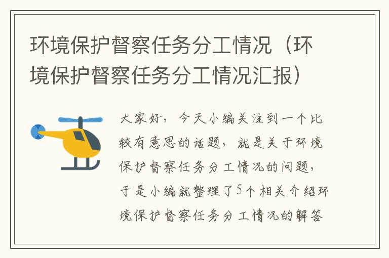 环境保护督察任务分工情况（环境保护督察任务分工情况汇报）