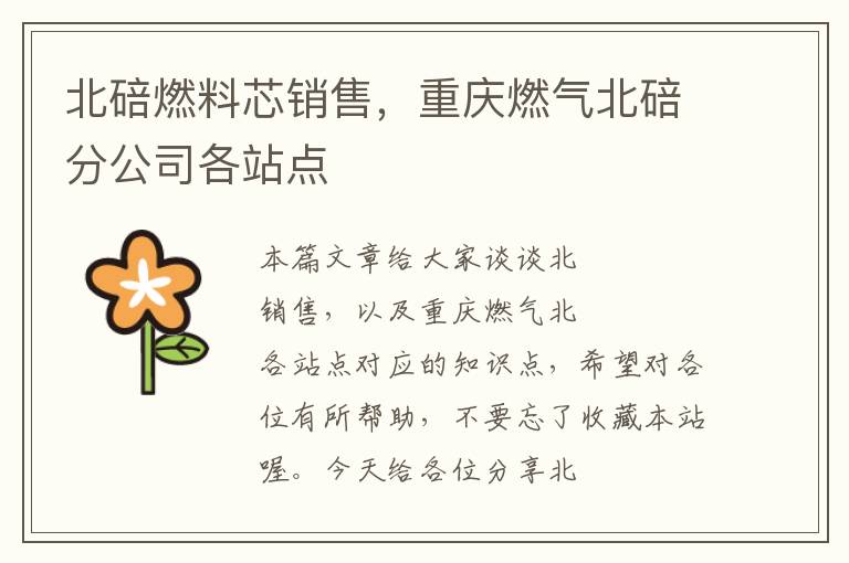 北碚燃料芯销售，重庆燃气北碚分公司各站点