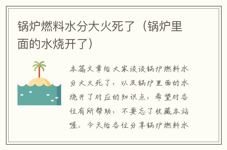 锅炉燃料水分大火死了（锅炉里面的水烧开了）