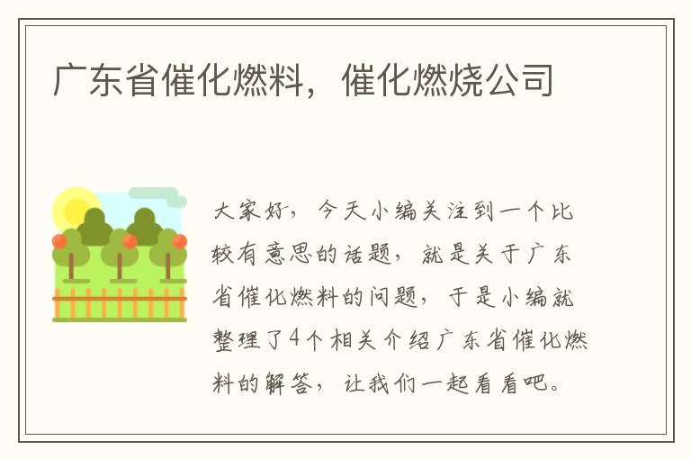 广东省催化燃料，催化燃烧公司