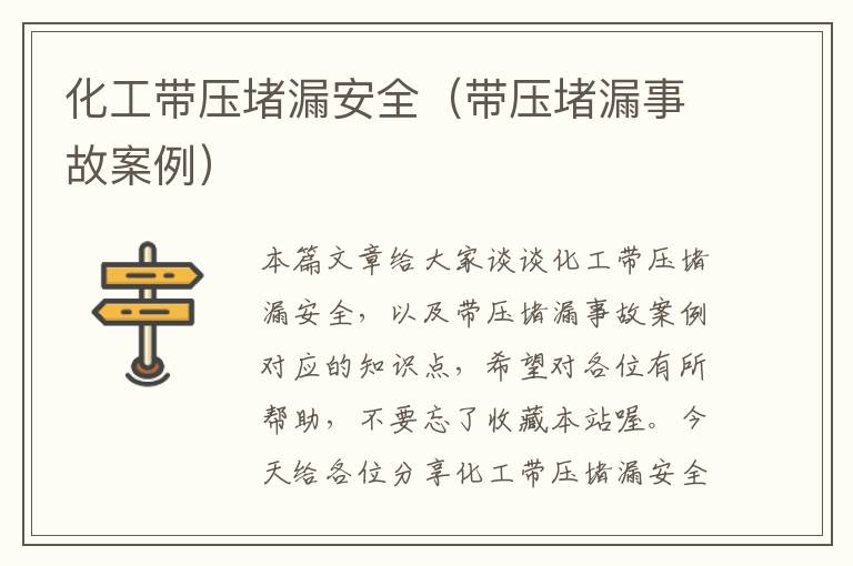 化工带压堵漏安全（带压堵漏事故案例）