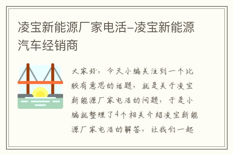 凌宝新能源厂家电活-凌宝新能源汽车经销商