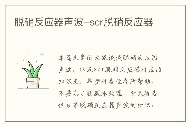 脱硝反应器声波-scr脱硝反应器