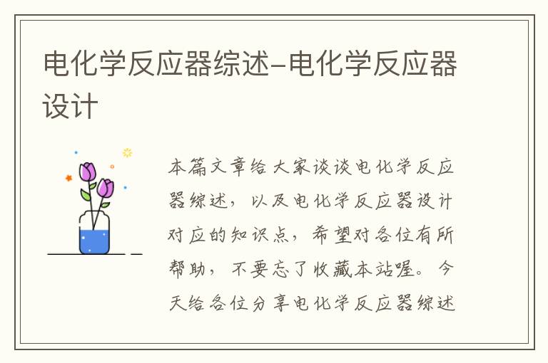 电化学反应器综述-电化学反应器设计