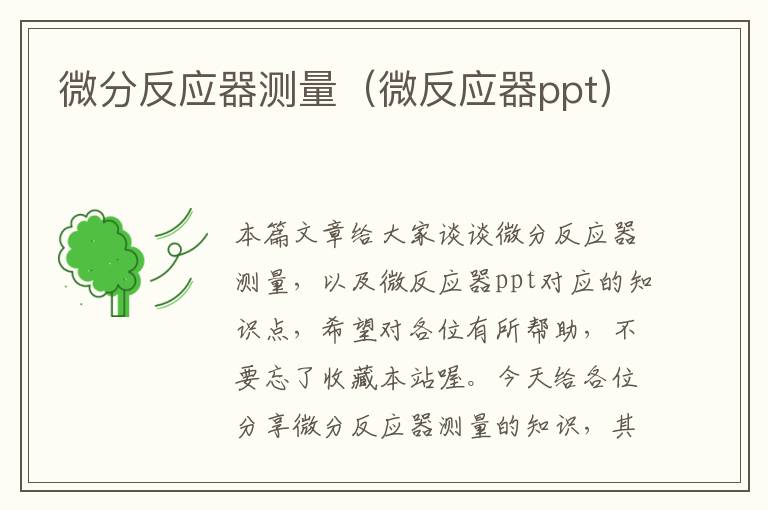 微分反应器测量（微反应器ppt）