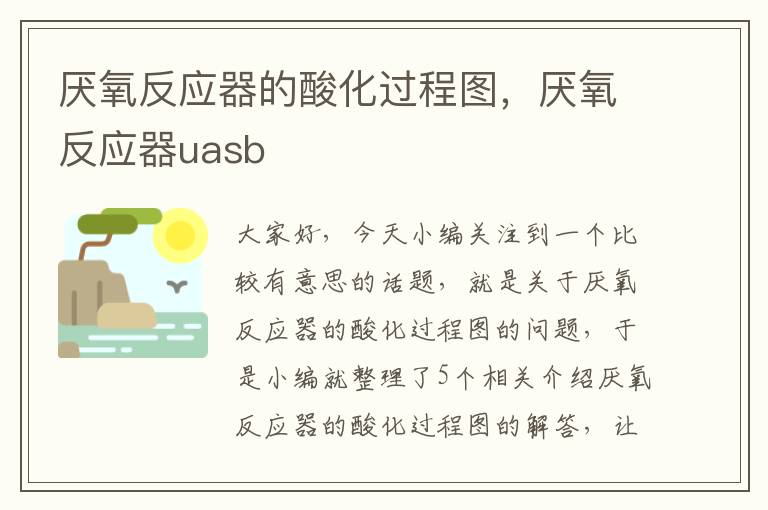 厌氧反应器的酸化过程图，厌氧反应器uasb