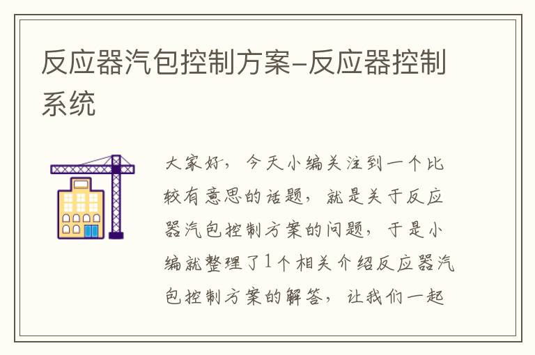 反应器汽包控制方案-反应器控制系统