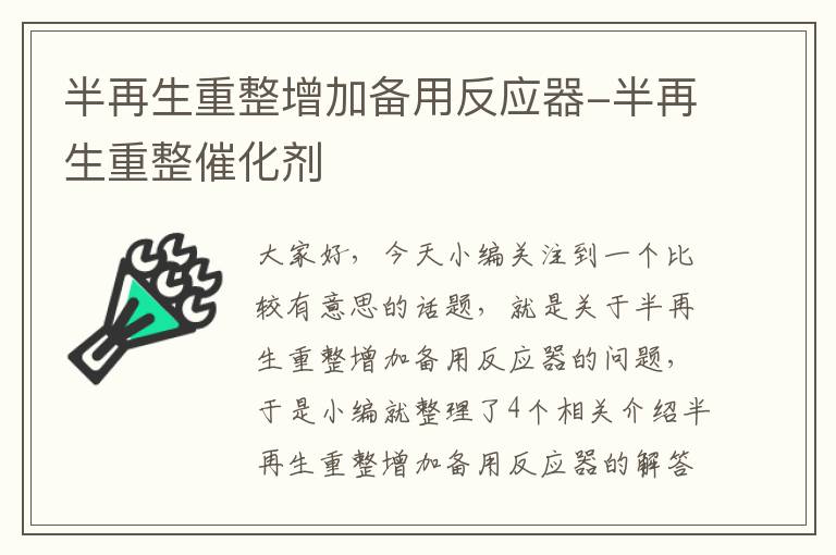 半再生重整增加备用反应器-半再生重整催化剂