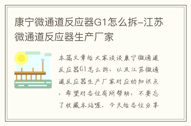 康宁微通道反应器G1怎么拆-江苏微通道反应器生产厂家