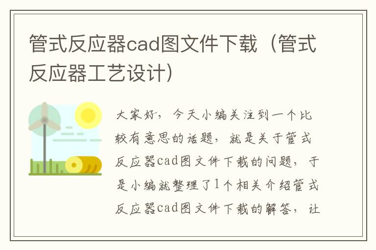 管式反应器cad图文件下载（管式反应器工艺设计）