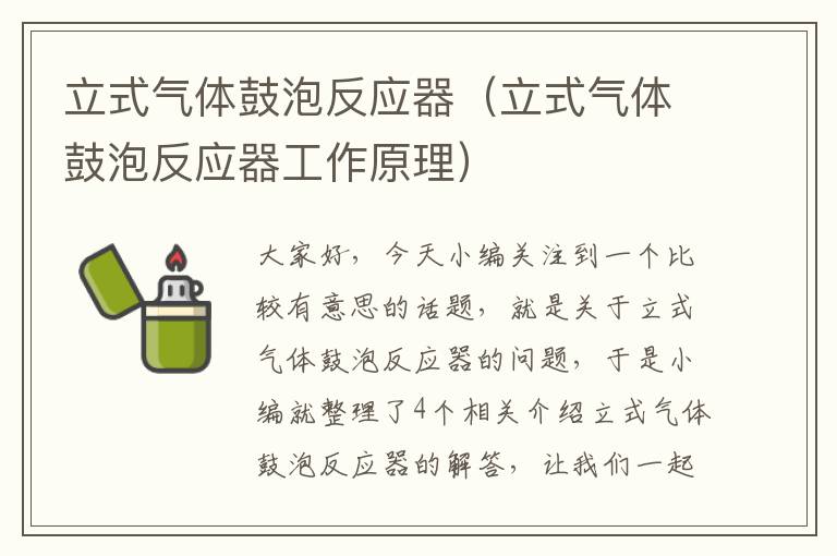 立式气体鼓泡反应器（立式气体鼓泡反应器工作原理）