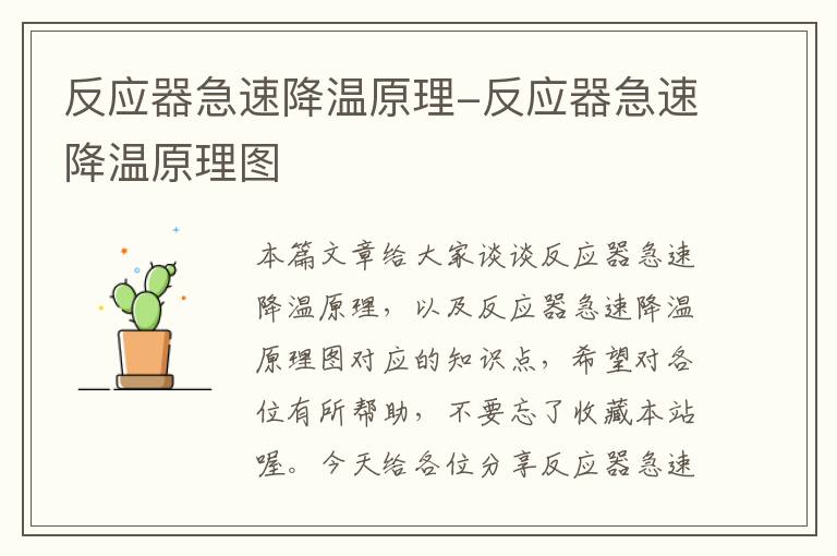 反应器急速降温原理-反应器急速降温原理图