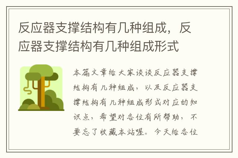 反应器支撑结构有几种组成，反应器支撑结构有几种组成形式