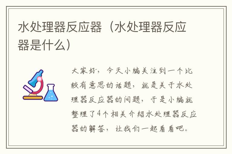 水处理器反应器（水处理器反应器是什么）