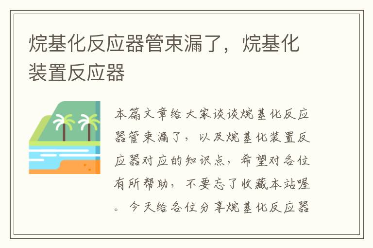 烷基化反应器管束漏了，烷基化装置反应器