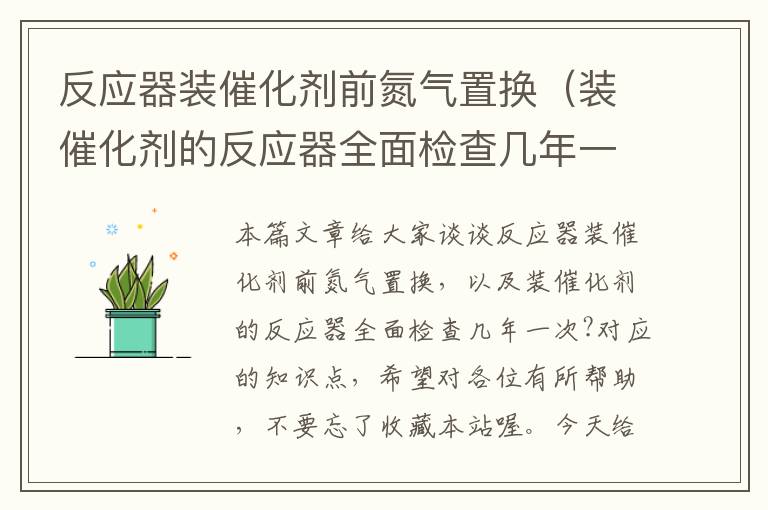 反应器装催化剂前氮气置换（装催化剂的反应器全面检查几年一次?）