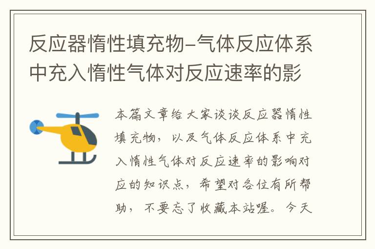 反应器惰性填充物-气体反应体系中充入惰性气体对反应速率的影响