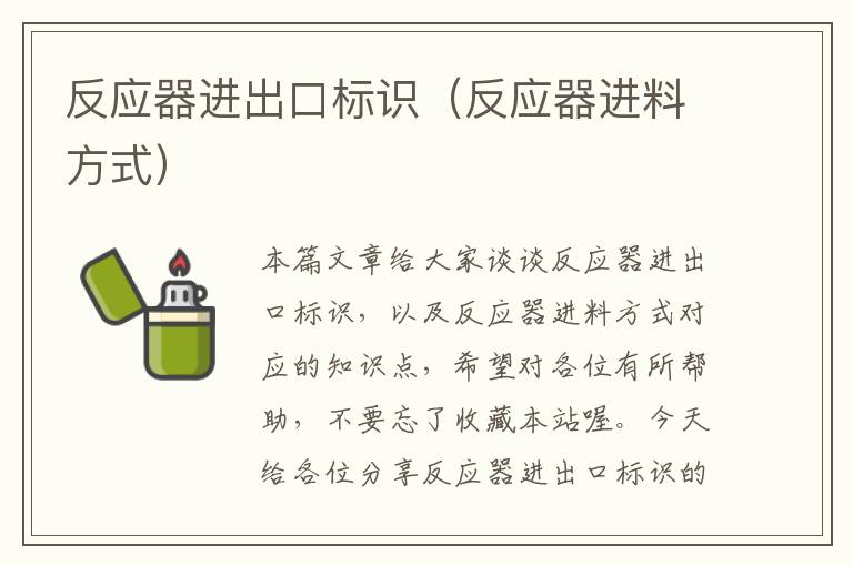 反应器进出口标识（反应器进料方式）