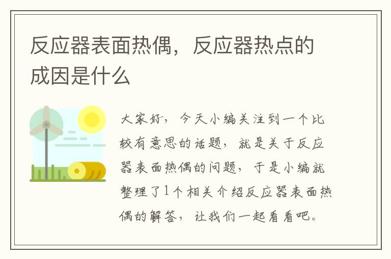 反应器表面热偶，反应器热点的成因是什么