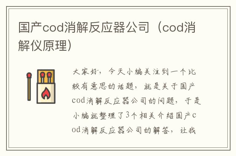 国产cod消解反应器公司（cod消解仪原理）