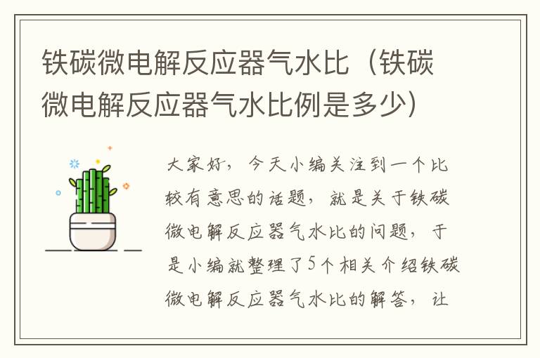 铁碳微电解反应器气水比（铁碳微电解反应器气水比例是多少）