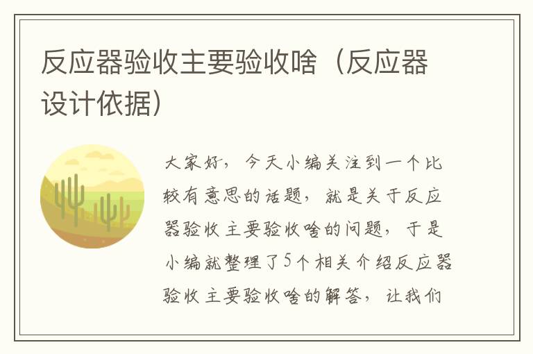 反应器验收主要验收啥（反应器设计依据）