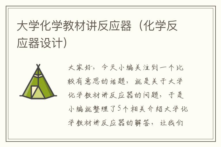 大学化学教材讲反应器（化学反应器设计）