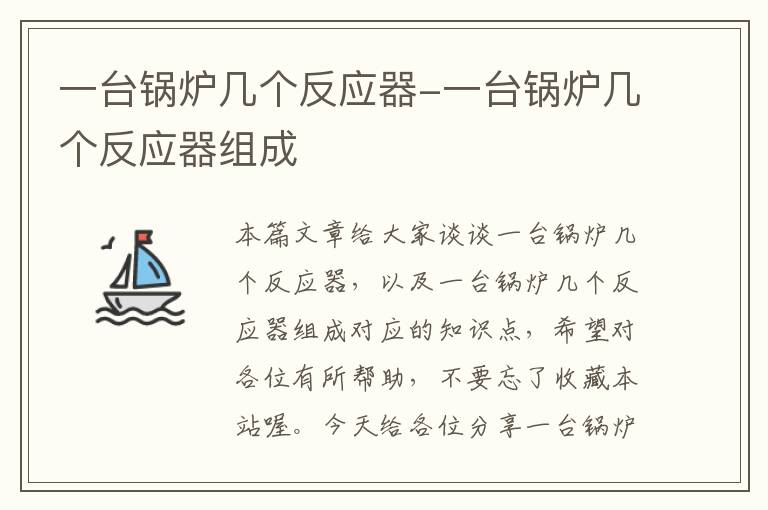 一台锅炉几个反应器-一台锅炉几个反应器组成