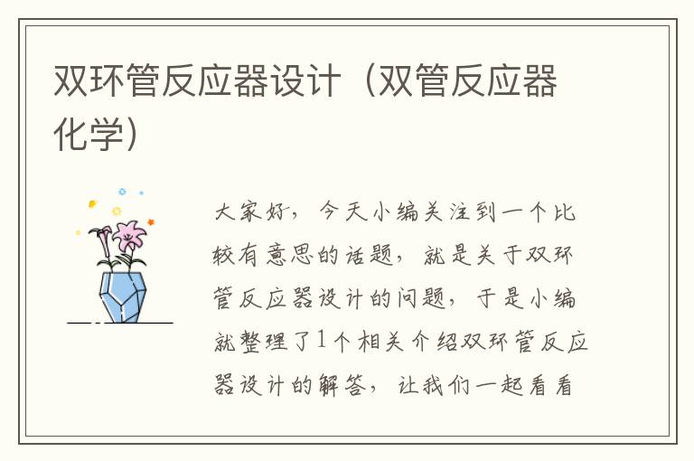 双环管反应器设计（双管反应器化学）