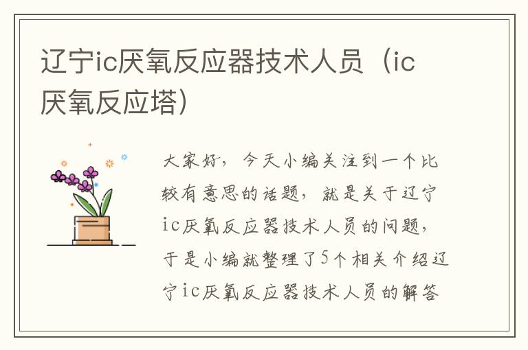 辽宁ic厌氧反应器技术人员（ic厌氧反应塔）