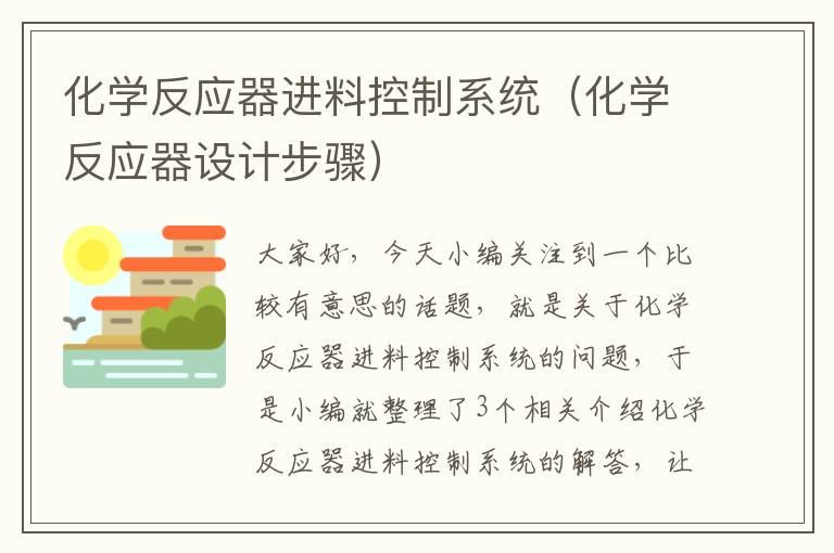 化学反应器进料控制系统（化学反应器设计步骤）