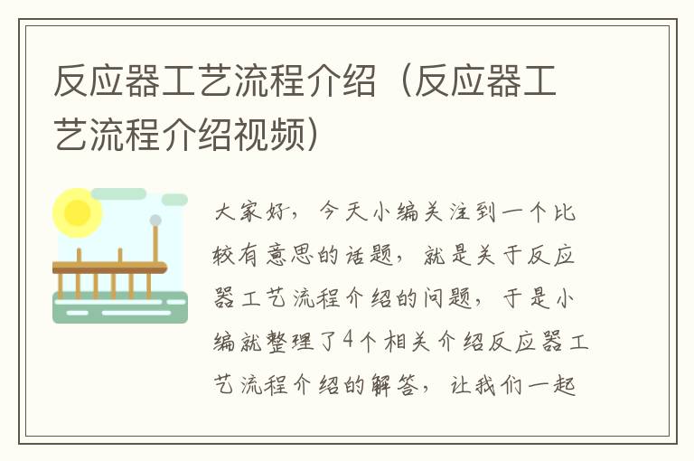 反应器工艺流程介绍（反应器工艺流程介绍视频）