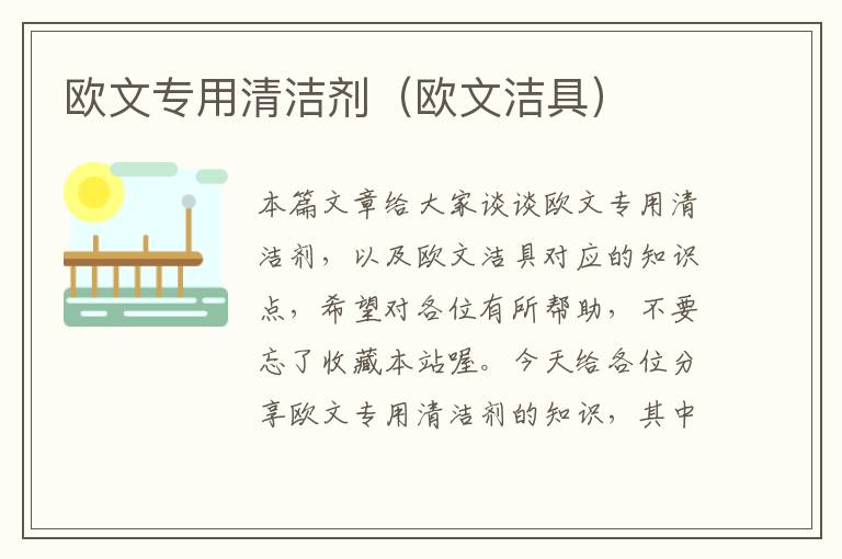 欧文专用清洁剂（欧文洁具）