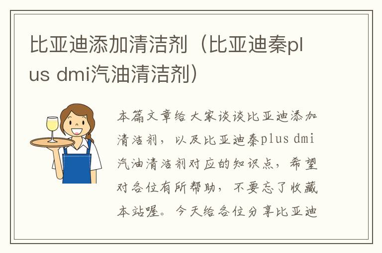 比亚迪添加清洁剂（比亚迪秦plus dmi汽油清洁剂）